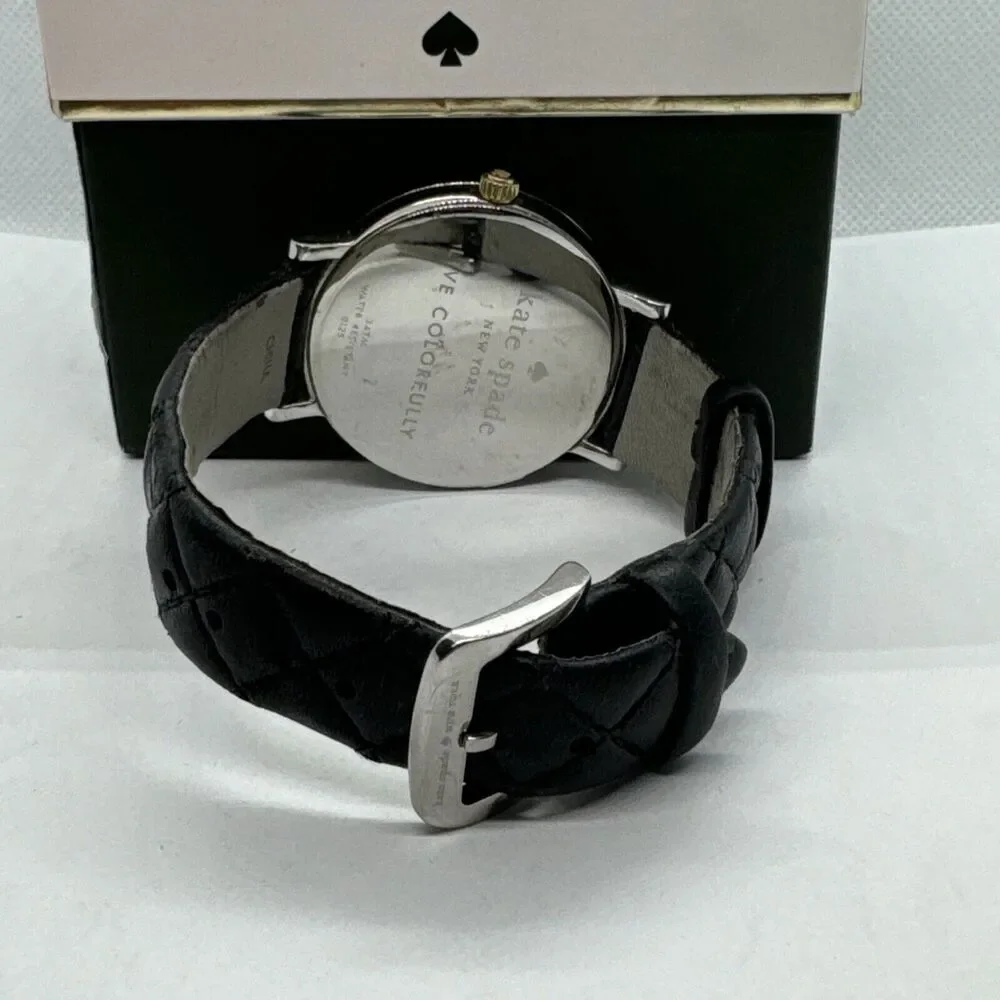 Kate Spade New York Metro 0125 Women's Black Leather Analog Dial Watch JNA121